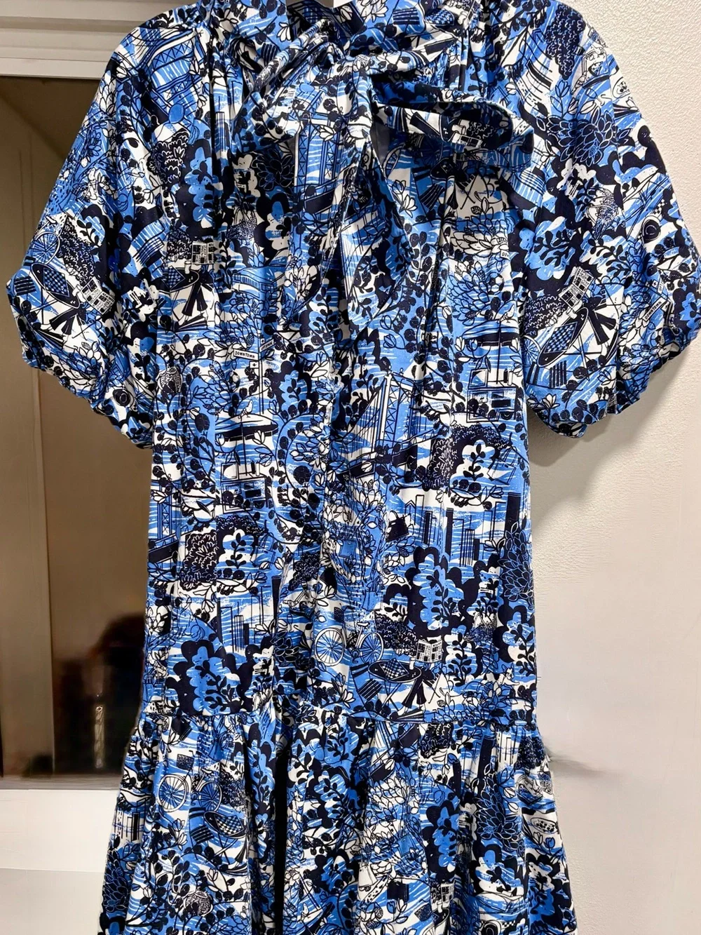 Kate Spade Dress- NWOT- Medium- NEW York Scenic Stroll Dress with Bow Tie back!